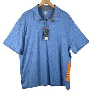 NWT G.H. Bass & Co. Men's Performance Short Sleeve Polo in Blue Size XXL